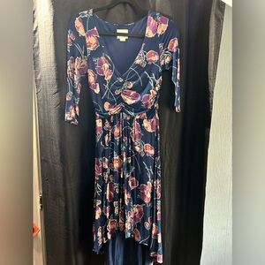 Anthropologie Maeve blue floral dress size S Petite